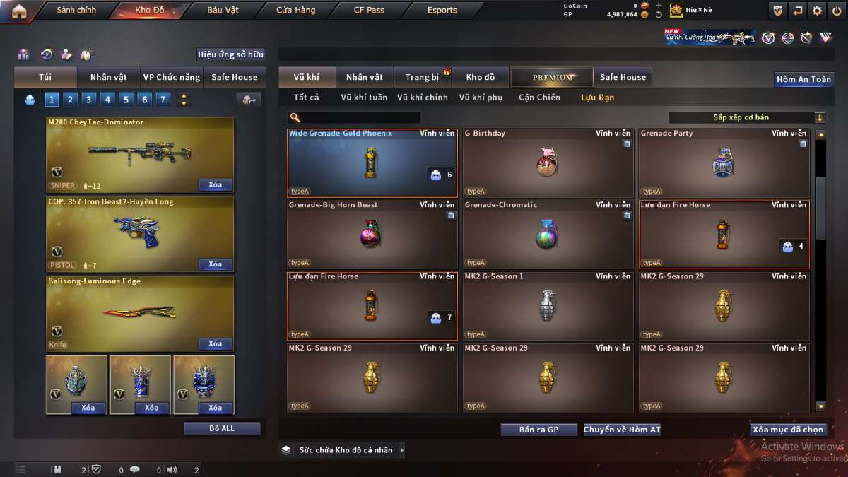 shop acc cf uy tin gia re